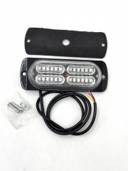 Фонарь-стробоскоп 24LED 16 режимов, синий 12-24v. корп.алюминий 110х40х10 мм.